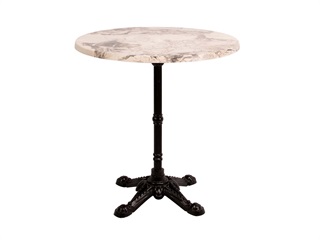 Bistro laminate table, natural marble